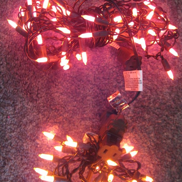 2 Halloween 12 Spider String Lights Blow Mold Decorations 11 ft & 2 Orange Minis - Picture 15 of 16